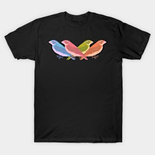 4 Colour Birds T-Shirt